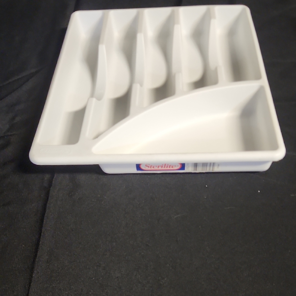 Sterilite White Cutlery Tray